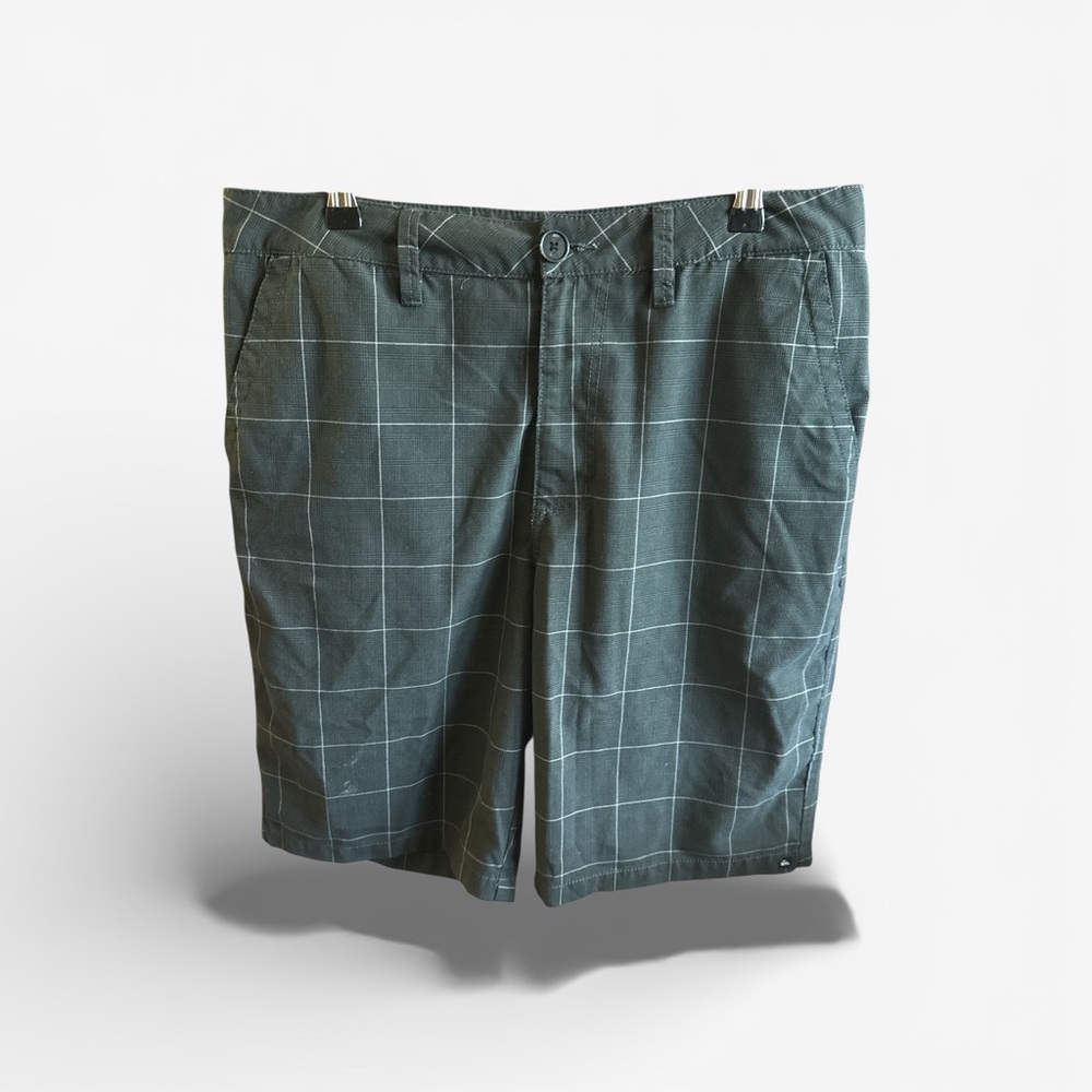 Quicksilver Mens Size 32 Plaid Casual Summer Every Day Skate Surf Beach Shorts